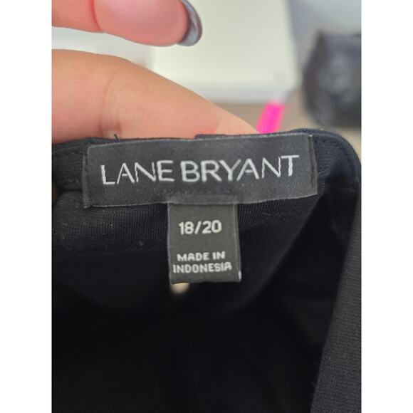 Lane Bryant Cutout High Neck Black Peplum Top Plus Size 18/20 Sexy Chic Minimal - Picture 4 of 7